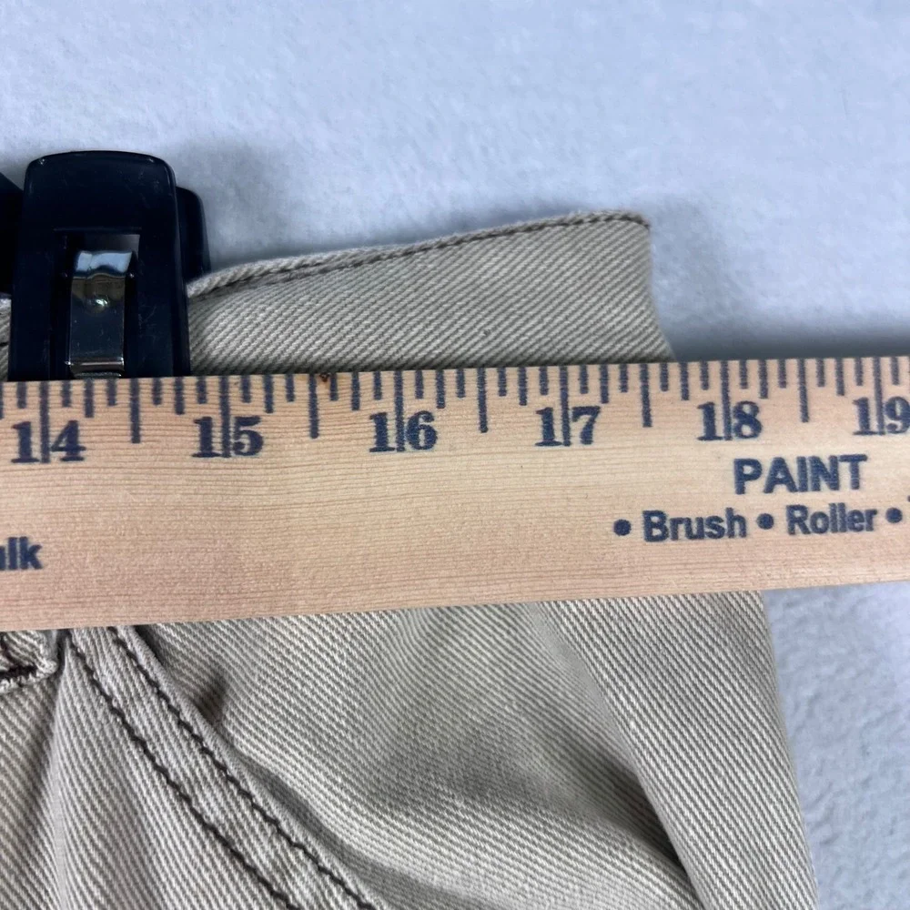 Plugg Mens Baggy Carpenter Pants Khaki Tan Utility‎ Skater 36x30 VTG Style Y2K